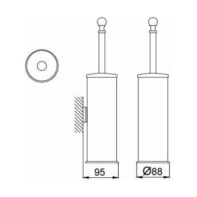 Будкрам купити Charlestone Щітка д/унітазу, хром Charlestone Щітка д/унітазу, хром 2