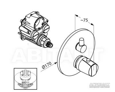 Будкрам купити MX/Objekta Зовнішня частина термостата д/ванни MX/Objekta Зовнішня частина термостата д/ванни 2