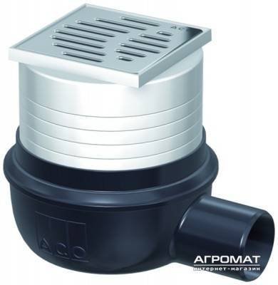 Будкрам купить EasyFlow Трап пластиковый DN 50 с горизонтальным выпуском 100х100 мм.