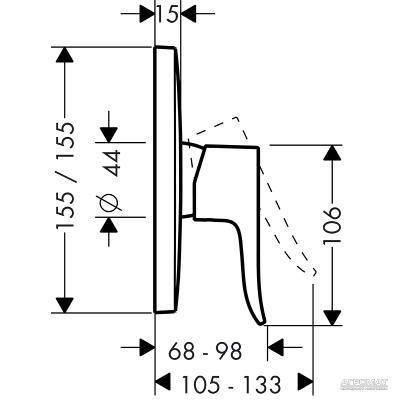 Будкрам купити Metris Зовнішня частина змішувача д/душа Metris Зовнішня частина змішувача д/душа 2