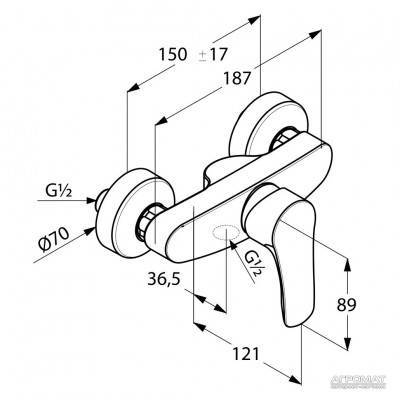 Будкрам купити Tercio New Змішувач д/душа Tercio New Змішувач д/душа 3