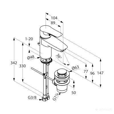Будкрам купити Tercio XL New Змішувач д/раковини Tercio XL New Змішувач д/раковини 2