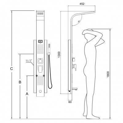 Будкрам купити INTERA Душова панель - шліфований нікель (1уп) INTERA Душова панель - шліфований нікель (1уп) 3