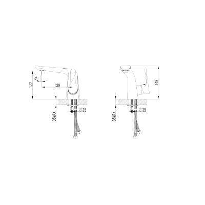 Будкрам купити OPTIMA Змішувач д/раковини з донним  клапаном  01011100, хром OPTIMA Змішувач д/раковини з донним  клапаном  01011100, хром 2