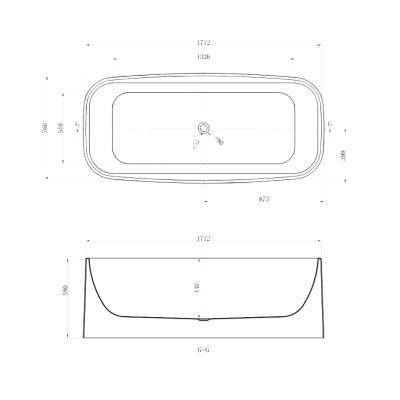 Будкрам купити OPTIMA Ванна окремостояча 1712*760*440/580 OPTIMA Ванна окремостояча 1712*760*440/580 2