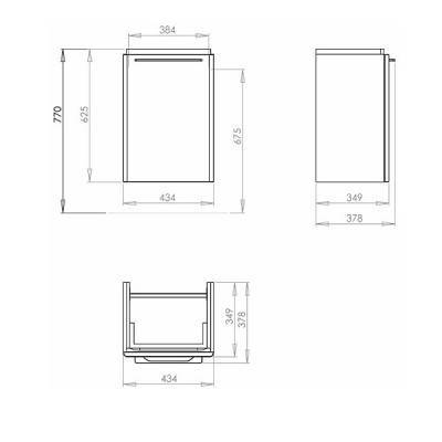 Будкрам купити TRAFFIC шафка під умивальник 45см білий глянець TRAFFIC шафка під умивальник 45см білий глянець 2