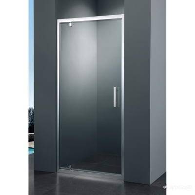 Будкрам купить FRAME Душевые двери в нишу распашные - 100*190 - хром/серое стекло