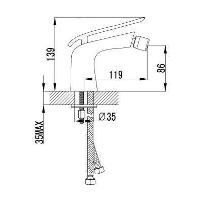 Будкрам купити KATARINA Змішувач д/біде, хром-білий KATARINA Змішувач д/біде, хром-білий 2