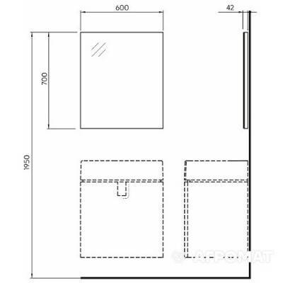 Будкрам купити TWINS дзеркало 60см TWINS дзеркало 60см 2