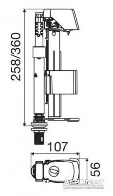 Будкрам купить AZOR Впускной клапан нижнего подвода 3/8" латунь AZOR Впускной клапан нижнего подвода 3/8" латунь 2