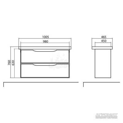 Будкрам купити ВЕНЕЦІЯ Тумба з раковиною-100 Пінто, венге ВЕНЕЦІЯ Тумба з раковиною-100 Пінто, венге 3