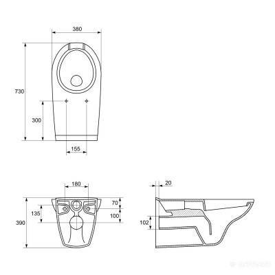 Будкрам купить ETIUDA Унитаз подвесной для инвалидов ETIUDA Унитаз подвесной для инвалидов 2