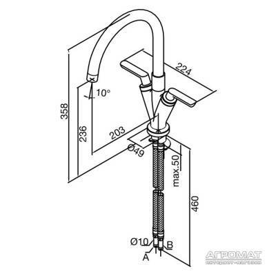Будкрам купить VENUS Смеситель для кухни, излив 203 мм, хром VENUS Смеситель для кухни, излив 203 мм, хром 2