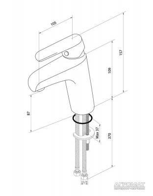 Будкрам купити Origin Evo Змішувач д/раковини, без д/к Origin Evo Змішувач д/раковини, без д/к 3