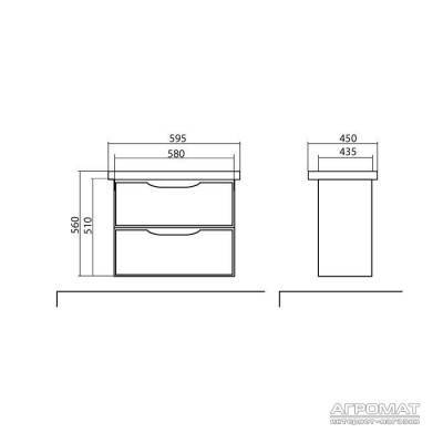 Будкрам купити ВЕНЕЦІЯ Тумба підвісна з раковиною-60 Ciті, венге ВЕНЕЦІЯ Тумба підвісна з раковиною-60 Ciті, венге 3