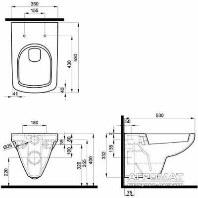 Будкрам купити NOVA PRO підвісний унітаз Rimfree  з кришкою soft-close (1уп) NOVA PRO підвісний унітаз Rimfree  з кришкою soft-close (1уп) 2