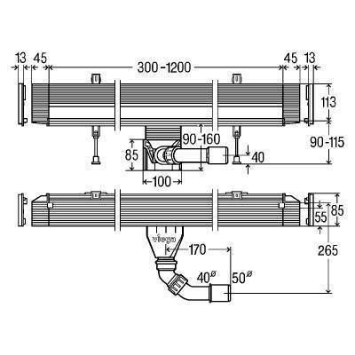 Будкрам купить Advantix Vario Душевой лоток 300-1200mm пристенный Advantix Vario Душевой лоток 300-1200mm пристенный 2