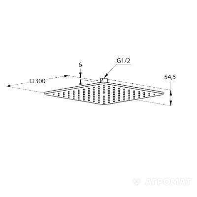 Будкрам купити A-QA Верхній душ-300 A-QA Верхній душ-300 2