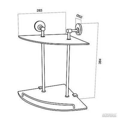 Будкрам купить Bliss Двойная полка, хром Bliss Двойная полка, хром 2