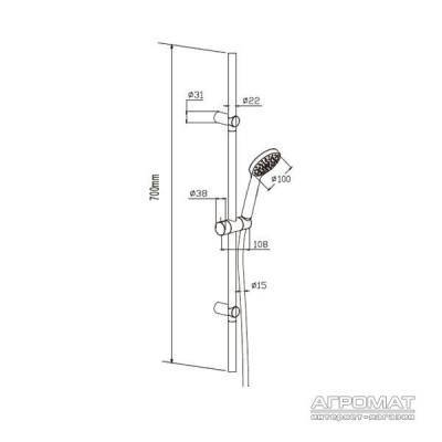 Будкрам купить Origin One Душевой комплект с ручным душем Origin One Душевой комплект с ручным душем 2