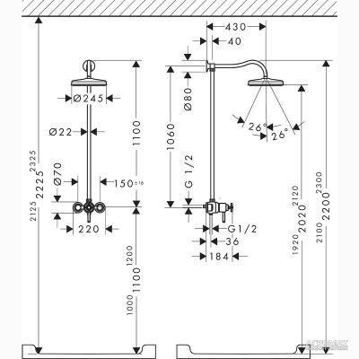 Будкрам купити Carlton Showerpipe Душова система д/душа Carlton Showerpipe Душова система д/душа 2