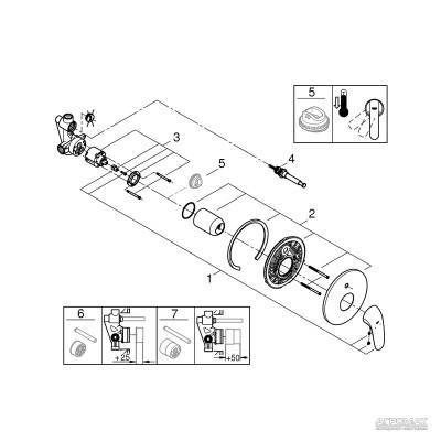 Будкрам купить Eurostyle Solid смеситель однорычажный для ванны, в комплекте внутренняя часть, хром Eurostyle Solid смеситель однорычажный для ванны, в комплекте внутренняя часть, хром 3