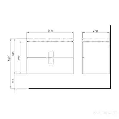 Будкрам купити Twins  Шафка під раковину 80 см, срібний графіт Twins  Шафка під раковину 80 см, срібний графіт 2