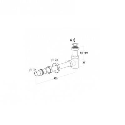 Будкрам купити Дизайнерський сифон для раковини хромований Дизайнерський сифон для раковини хромований 2