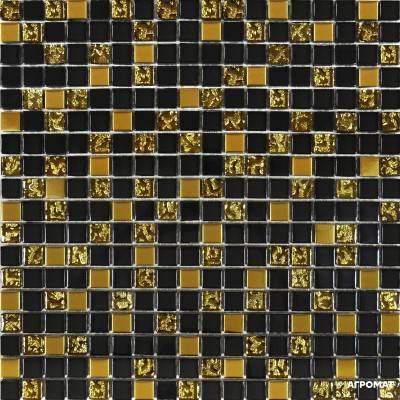 Будкрам купити Мозаїка (мікс) чорний-золото рифлене-золото
