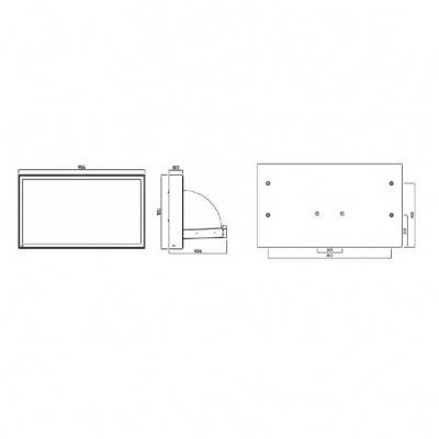 Будкрам купить Встроенный пеленальный столик, горизонтальный, нержавейка Встроенный пеленальный столик, горизонтальный, нержавейка 2