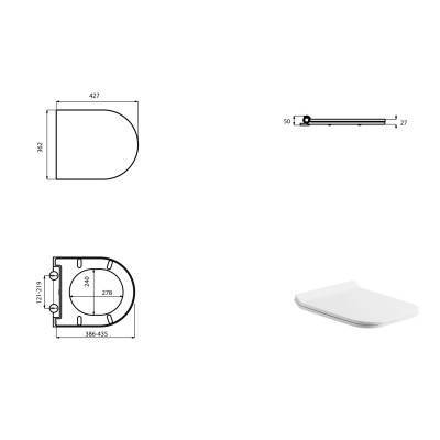 Будкрам купити UP Підвісний безобідковий унітаз+кришка quick-fix, soft-close UP Підвісний безобідковий унітаз+кришка quick-fix, soft-close 3