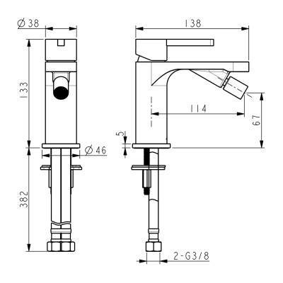 Будкрам купити LAGUNA Змішувач д/біде LAGUNA Змішувач д/біде 2