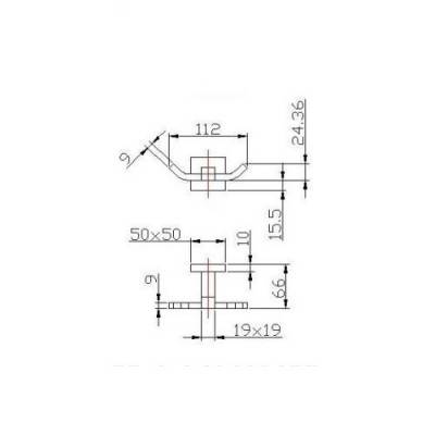 Будкрам купить Крючок двойной, хром Крючок двойной, хром 2