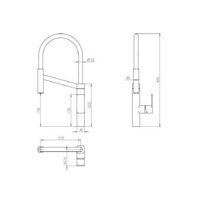 Будкрам купити UP Змішувач д/кухні, хром UP Змішувач д/кухні, хром 2