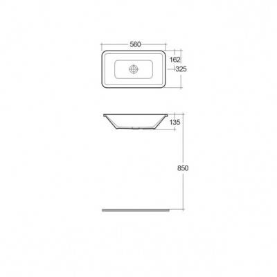 Будкрам купить CHAMELEON Раковина в столешницу прямоугольная 56 см CHAMELEON Раковина в столешницу прямоугольная 56 см 2