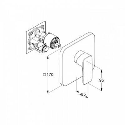 Будкрам купити Pure&Style Зовнішня частина змішувача д/душа Pure&Style Зовнішня частина змішувача д/душа 2