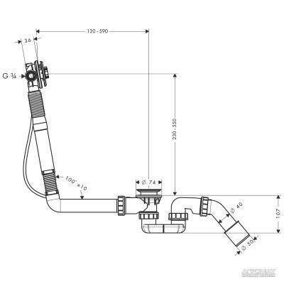 Будкрам купити Exafill S Злив-перелив з нап.д/ванни Exafill S Злив-перелив з нап.д/ванни 2