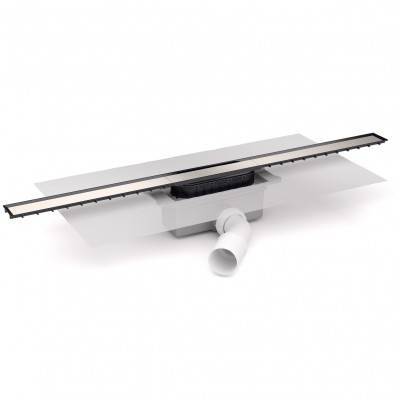 Будкрам купить Душевой канал 75 с сифоном и накладкой, с горизонтальным выводом, хром