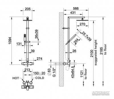 Будкрам купить Ovale Душевая система Ovale Душевая система 2