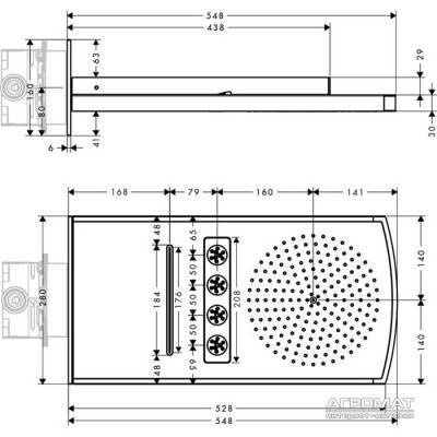 Будкрам купити Raindance Rainfall 240 AIR 3jet Верхній душ Raindance Rainfall 240 AIR 3jet Верхній душ 4