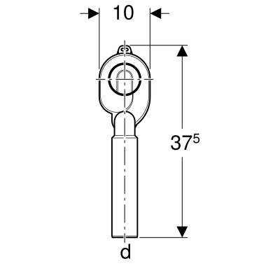 Будкрам купить  Сифон к уринала, вертикальный выпуск d50, белый  Сифон к уринала, вертикальный выпуск d50, белый 3