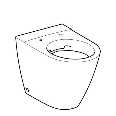 Будкрам купити iCon Унітаз підлоговий пристінний, Rimfree, гориз./вертик. випуск, прихов.кріплення, довжина 56см, білий глянець iCon Унітаз підлоговий пристінний, Rimfree, гориз./вертик. випуск, прихов.кріплення, довжина 56см, білий глянець 2