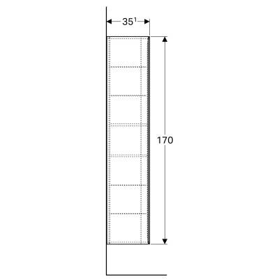 Будкрам купити Geberit Xeno2 Висока шафа з одними дверцятами і внутрішнім дзеркалом: білий, глянсове покриття Geberit Xeno2 Висока шафа з одними дверцятами і внутрішнім дзеркалом: білий, глянсове покриття 4