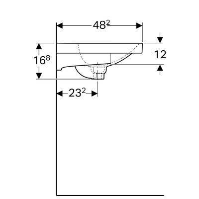 Будкрам купить Geberit Acanto Умывальник 75см, с отверстием, с переливом, белый Geberit Acanto Умывальник 75см, с отверстием, с переливом, белый 2