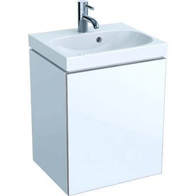 Будкрам купить Acanto Тумба под умывальник 45 см, с 1 дверц., корпус: лакированный ультраглянець/белый, фасад: белое стекло