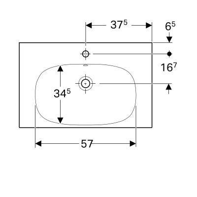 Будкрам купить Geberit Acanto Умывальник 75см, с отверстием, с переливом, белый Geberit Acanto Умывальник 75см, с отверстием, с переливом, белый 3