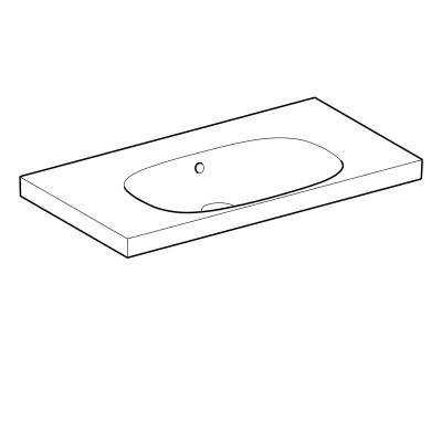 Будкрам купить Geberit Acanto Умывальник 90 см, без отверстия под смешаных параз., с переливом, белый Geberit Acanto Умывальник 90 см, без отверстия под смешаных параз., с переливом, белый 2