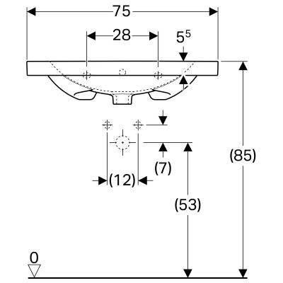 Будкрам купить Geberit Acanto Умывальник 75см, с отверстием, с переливом, белый Geberit Acanto Умывальник 75см, с отверстием, с переливом, белый 4