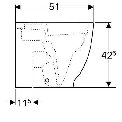 Будкрам купити Acanto Унітаз підлоговий Rimfree, глибина 51 см, білий Acanto Унітаз підлоговий Rimfree, глибина 51 см, білий 5