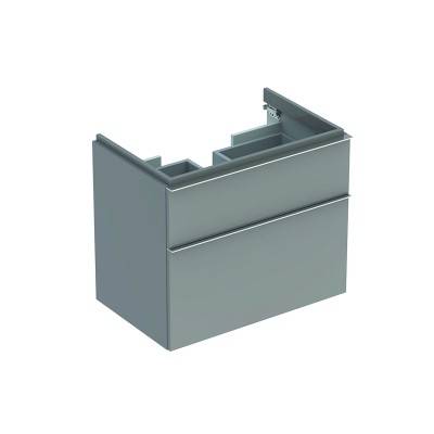 Будкрам купить Geberit iCon тумба для раковины 75 см, с двумя выдвижными ящиками: платиновый глянец